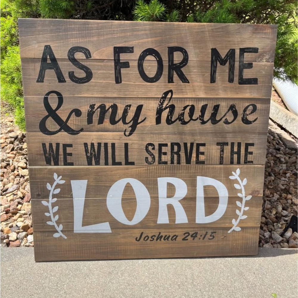 Rustic Brown and White Wall Decor Sign